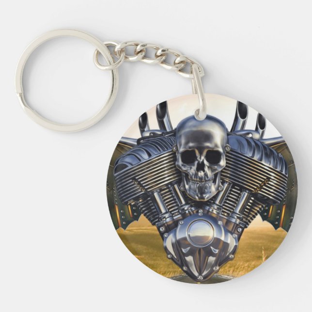 Llavero Alas de la cadena de claves del círculo anárquico (Frente)