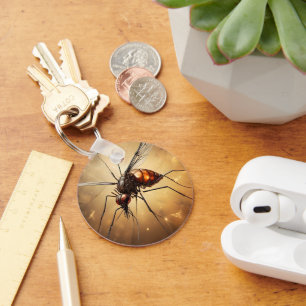 Llavero Alas intrincadas: El arte fractal de mosquitos