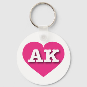 Llavero Alaska Corazón rosa caliente - Amo AK