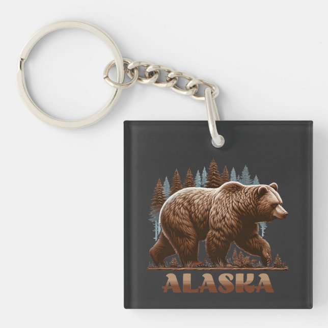 Llavero Alaska Grizzly Bear (Frente)