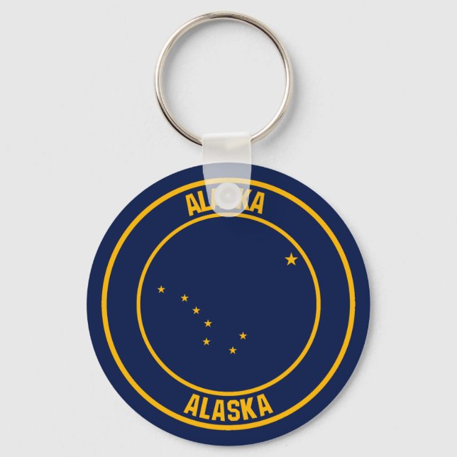 Llavero Alaska Round Emblem (Anverso)