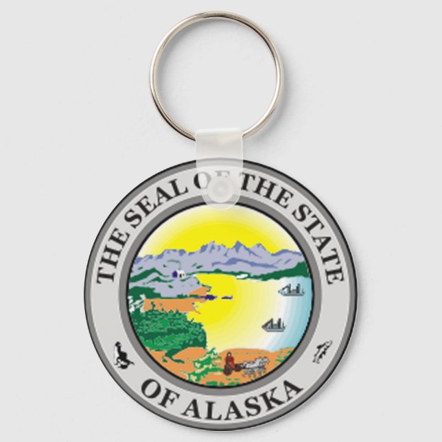 Llavero Alaska State Seal Keychain (Anverso)