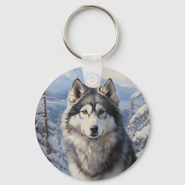 Llavero Alaskan Malamute (Anverso)