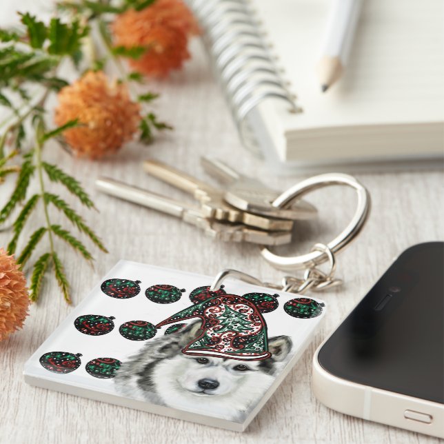 Llavero Alaskan Malamute (Frente Derecha)