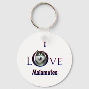 Llavero Alaskan Malamute I Love