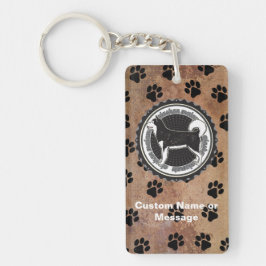 Llavero Alaskan Malamute Paws Perro Raza Amante Nombre per