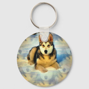 Llavero Alaskan Malamute Puppies Keychain