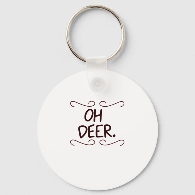 Llavero Alastor Oh Deer Creative Art Design Keychain (Anverso)