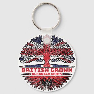Llavero Albania albanesa Reino Unido Árbol británico