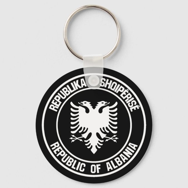 Llavero Albania redonda Emblem (Anverso)