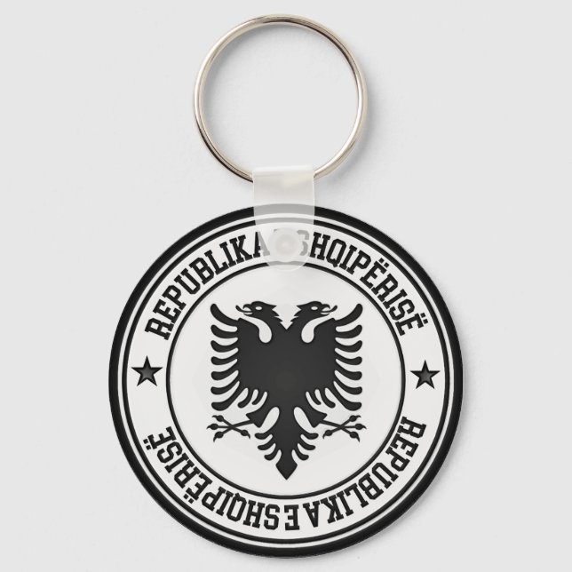 Llavero Albania redonda Emblem (Anverso)