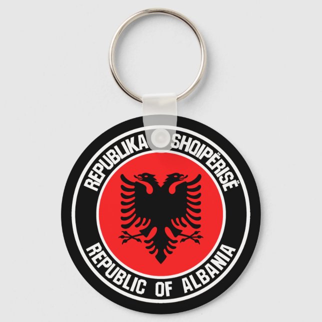 Llavero Albania redonda Emblem (Anverso)
