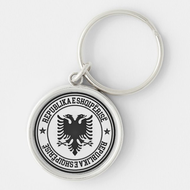 Llavero Albania redonda Emblem (Frente)