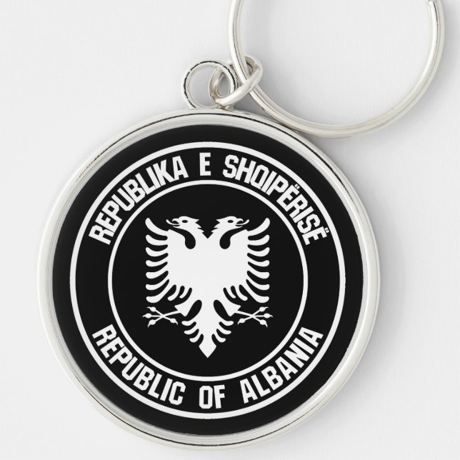 Llavero Albania redonda Emblem (Frente)