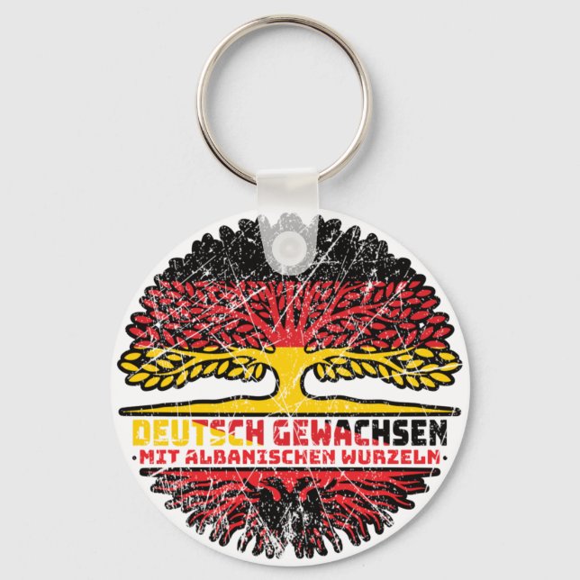 Llavero Albanien Albanisch Deutsch Deutschland Baum Wurzel (Anverso)