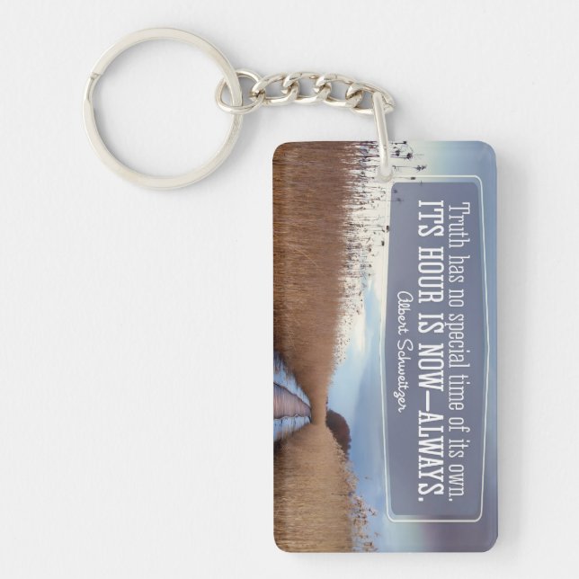 Llavero Albert Schweitzer cita Inspiradora "Verdad" (Frente)