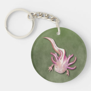 Llavero Albino Axolotl "Walking Fish" Art