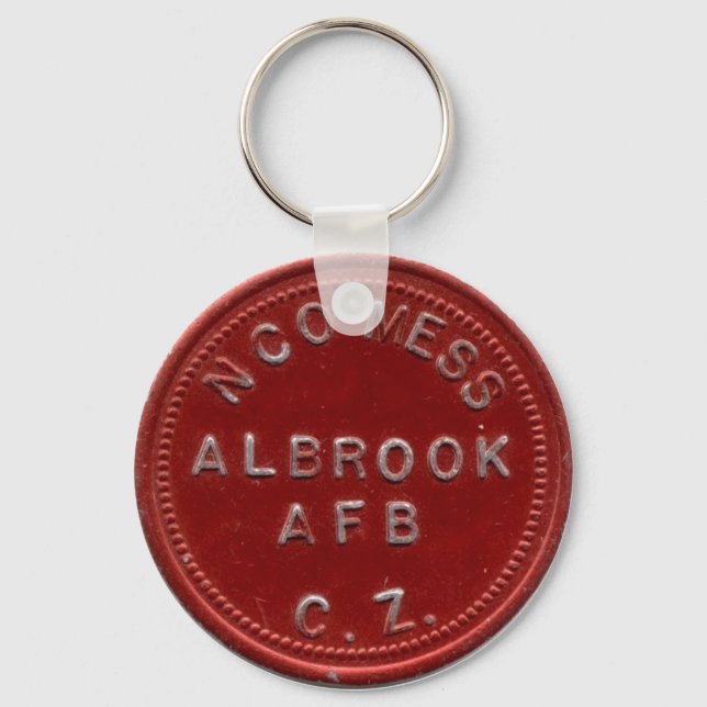 Llavero Albrook AFB NCO Mess Token Keychain (Anverso)