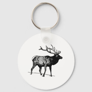 Llavero Alces - Wapiti (línea arte)