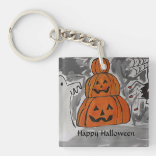 Llavero Alegre anillo de claves acrílicas de Halloween