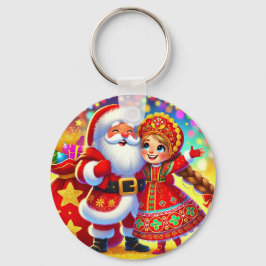 Llavero Alegre escena de Navidades con Santa Claus