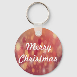 Llavero alegre navidad de fondo rojo