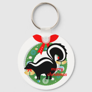 Llavero alegre navidad skunk