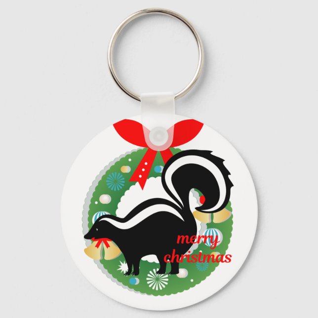 Llavero alegre navidad skunk (Anverso)
