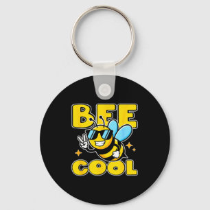 Llavero Alegre personaje de abeja melífera divertido signo