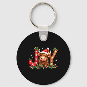 Llavero Alegres Navidades Highland Cow Funny Family Matchi