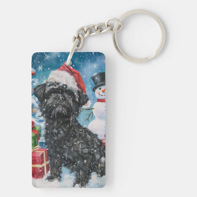 Llavero Alegría de los Navidades Affenpinscher Winter Wond (Atrás)