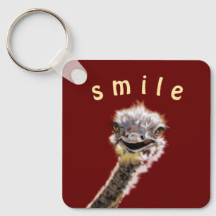 Llavero Alegría del alegre avestruz de Keychain Happy