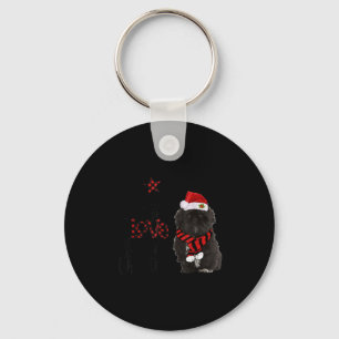 Llavero Alegría Esperanza Amor Paz Navidad Shih Tzus Negro