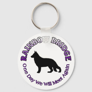 LLAVERO ALEMÁN SHEPHERD RAINBOW BRIDGE KEYCHAIN