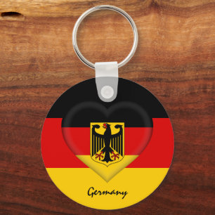 Llavero Alemania & Heart, moda/deportes con bandera aleman