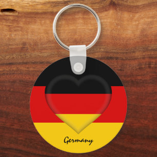 Llavero Alemania & Heart, moda/deportes con bandera aleman