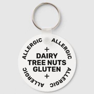 Llavero Alérgicos simples de contacto de emergencia de col