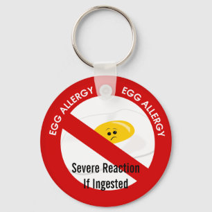 Llavero Alerta de alergia a los huevos