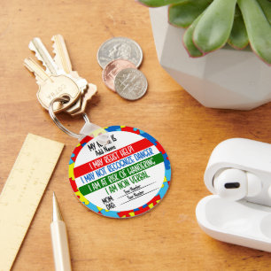 Llavero Alerta de autismo no autista verbal