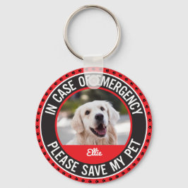 Llavero Alerta de emergencia de seguridad de mascota Mi pe