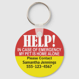 Llavero Alerta de emergencia Mi Mascota es la cadena de cl