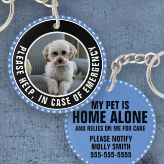 Llavero Alerta de Seguridad Ayuda Por Favor Foto de ICE Te