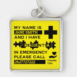 Llavero Alerta Dementia de Alzheimer