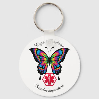 Llavero Alerta diabética Tipo 1 o 2 Personalización de la
