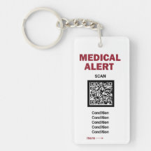 *~* Alerta médica AP38 QR ICE Claves acrílicas