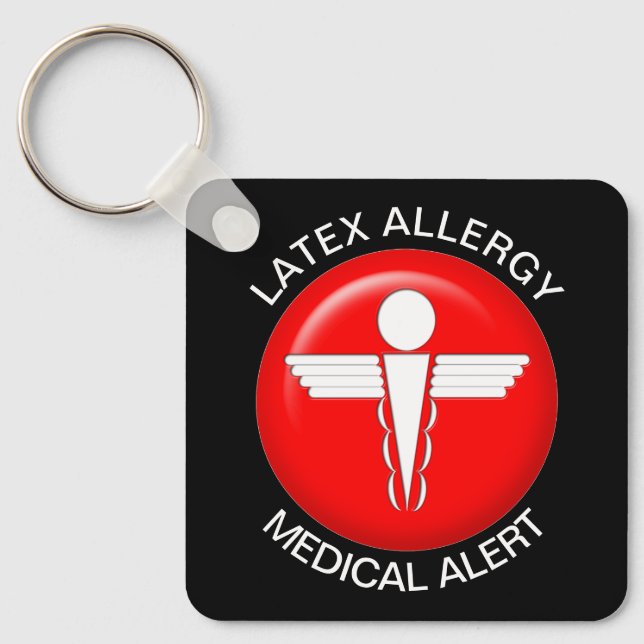 Llavero Alerta Médica de Alergia Latex (Anverso)