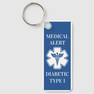 Llavero Alerta Médica Personalizada Diabetis ICE de Emerge