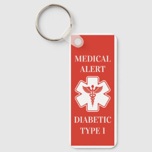 Llavero Alerta Médica Personalizada Diabetis ICE Emergenci