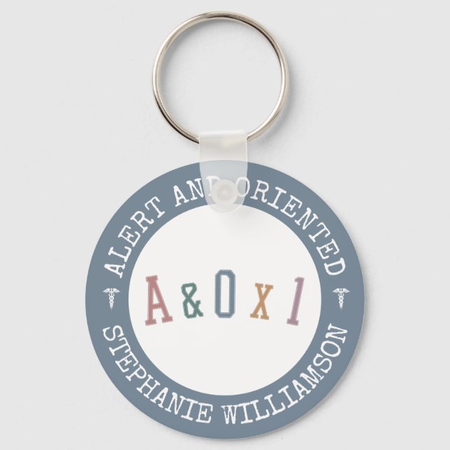 Llavero Alerta y orientación para el Personalizado de enfe (Anverso)