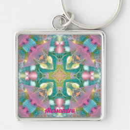 Llavero ALESSANDRA Cruz religiosa ~ Personalizada ~ ~